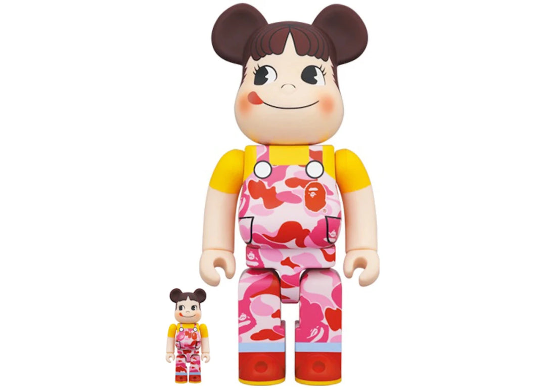Bearbrick x BAPE Peko - chan 100% & 400% Set Pink Camo - Collectibles - Jawns on Fire Sneakers & Shoes