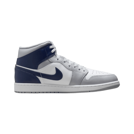 Blingy Jawns Air Jordan 1 Mid - White &amp; Navy - Grade School - Sneakers - Jawns on Fire Sneakers &amp; Shoes