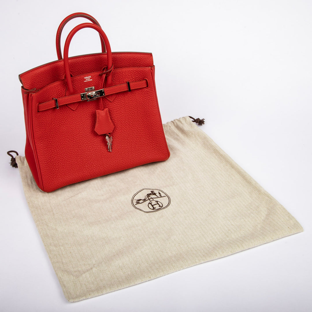 Hermès Birkin 25 Rouge de Coeur Togo Palladium Hardware