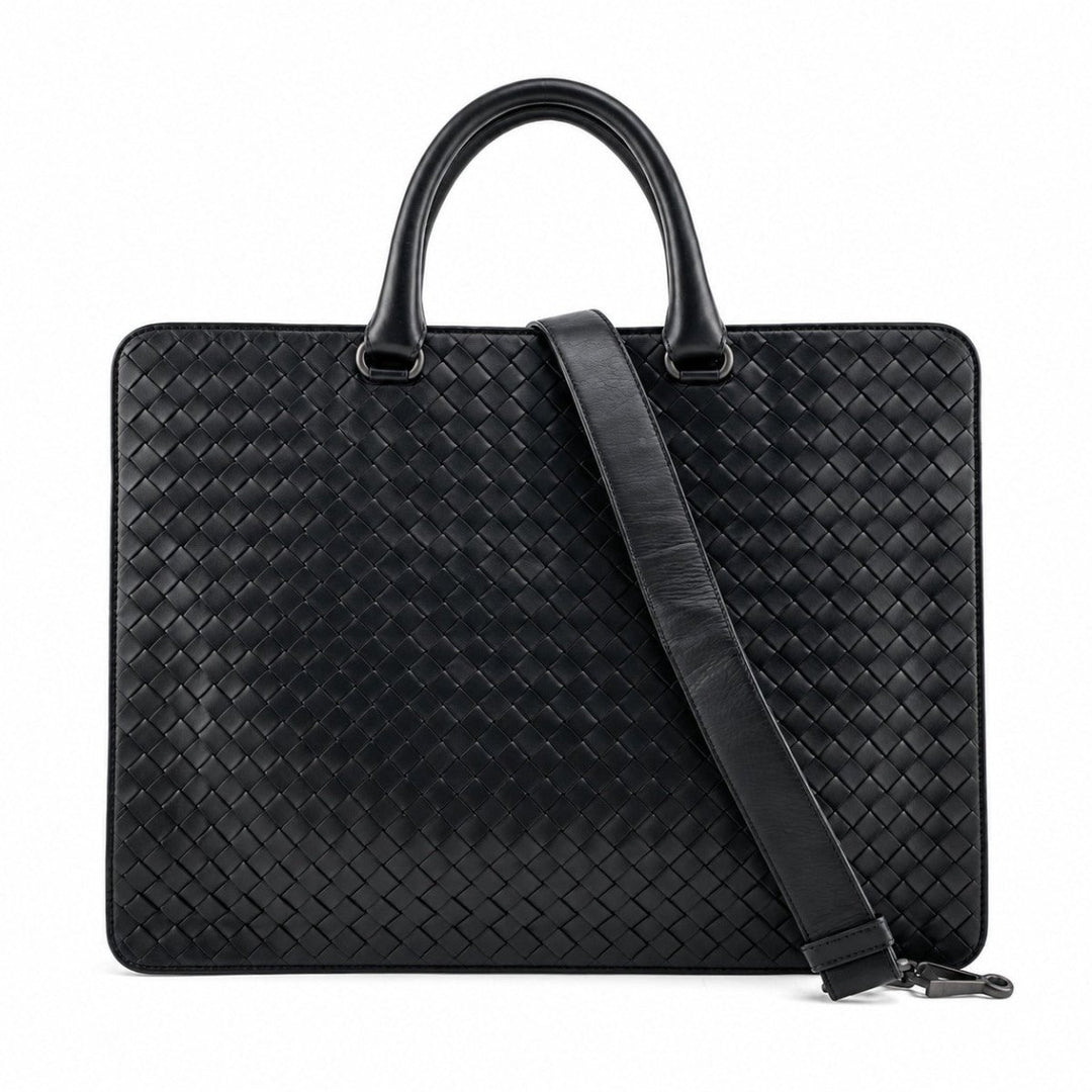 Bottega Veneta Intrecciato Braided Briefcase Black - Handbags - Jawns on Fire Sneakers &amp; Shoes