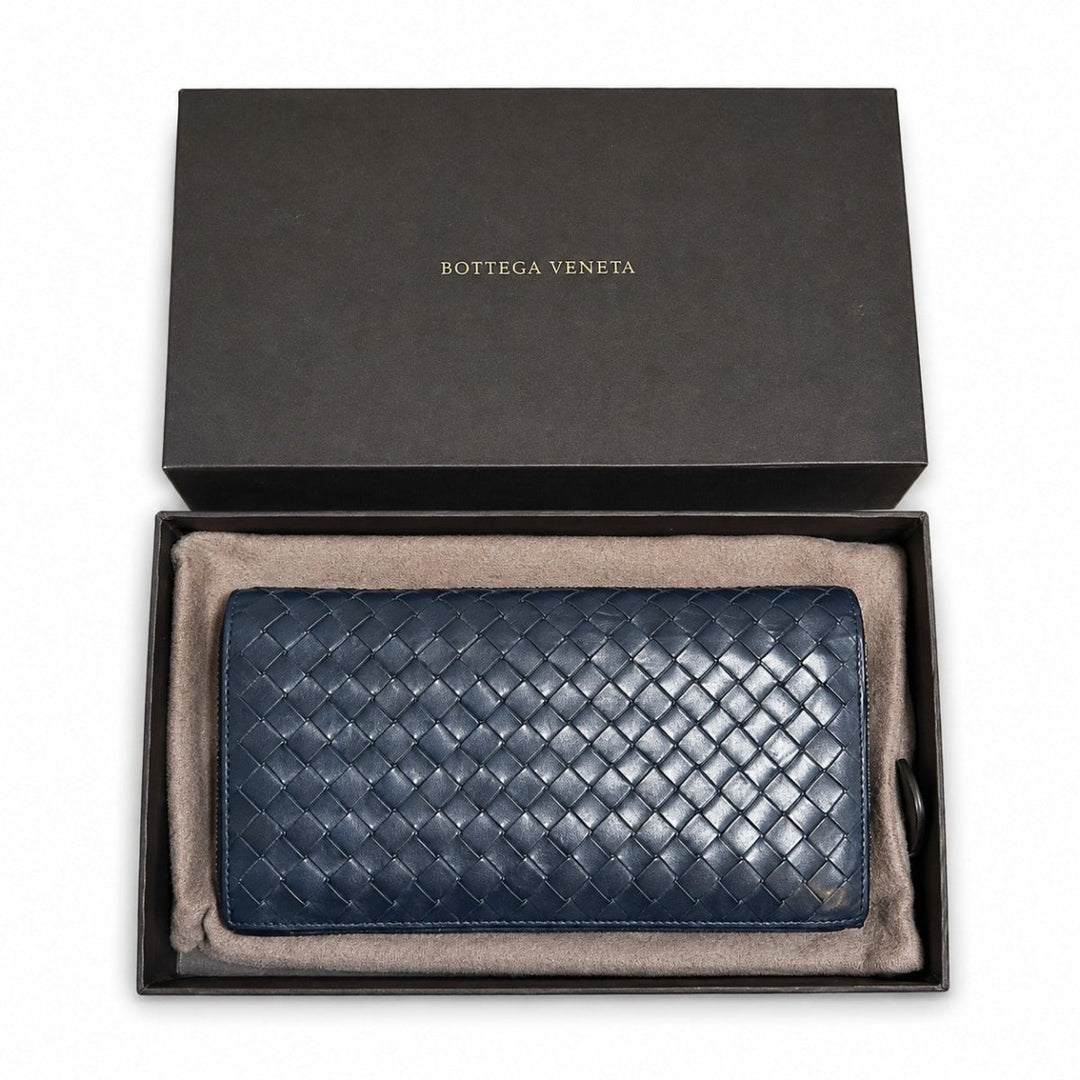 Bottega Veneta Intrecciato Long Bifold Wallet (Full Set) - Handbags - Jawns on Fire Sneakers & Shoes