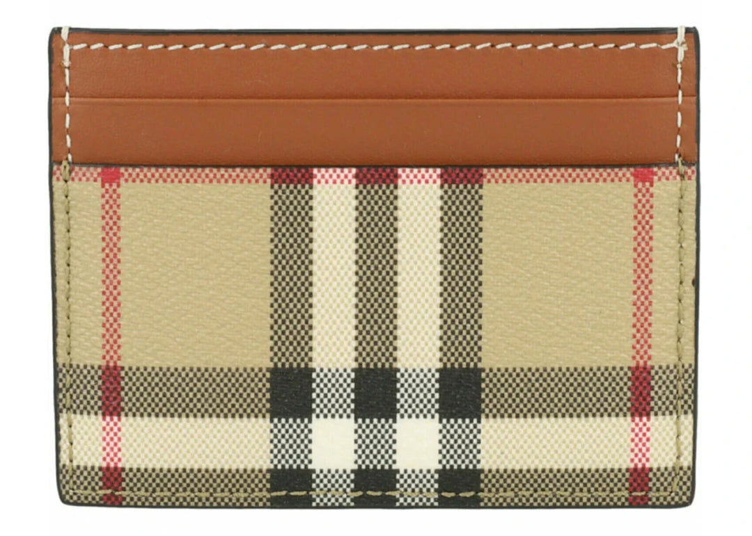 Burberry Sandon Check Card Holder Archive Beige - Handbags - Jawns on Fire Sneakers &amp; Shoes