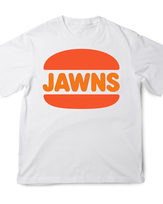 Burger Jawns - Original Jawns - White T-Shirt - T-Shirt - Jawns on Fire Sneakers & Shoes