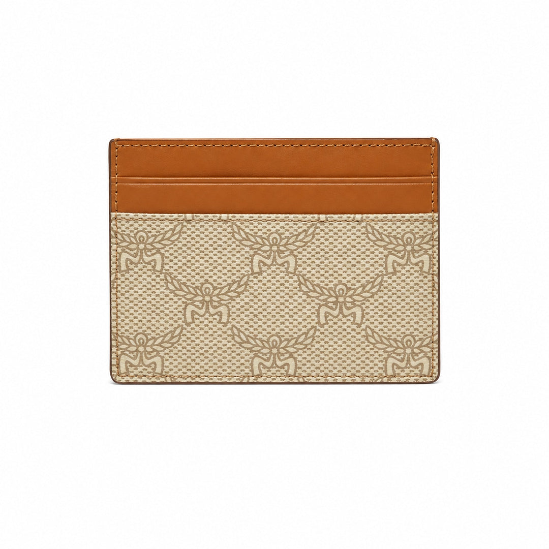 MCM Himmel Lauretos Mini Card Holder In Brown