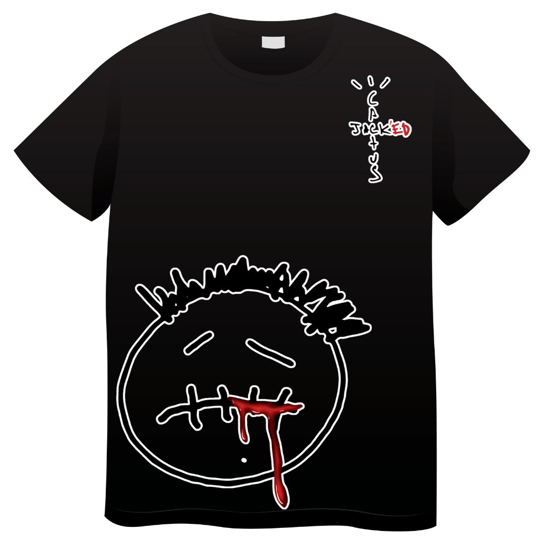 Cactus Jack'ed Big Face - Original Jawns - Black T-Shirt - T-Shirt - Jawns on Fire Sneakers & Shoes
