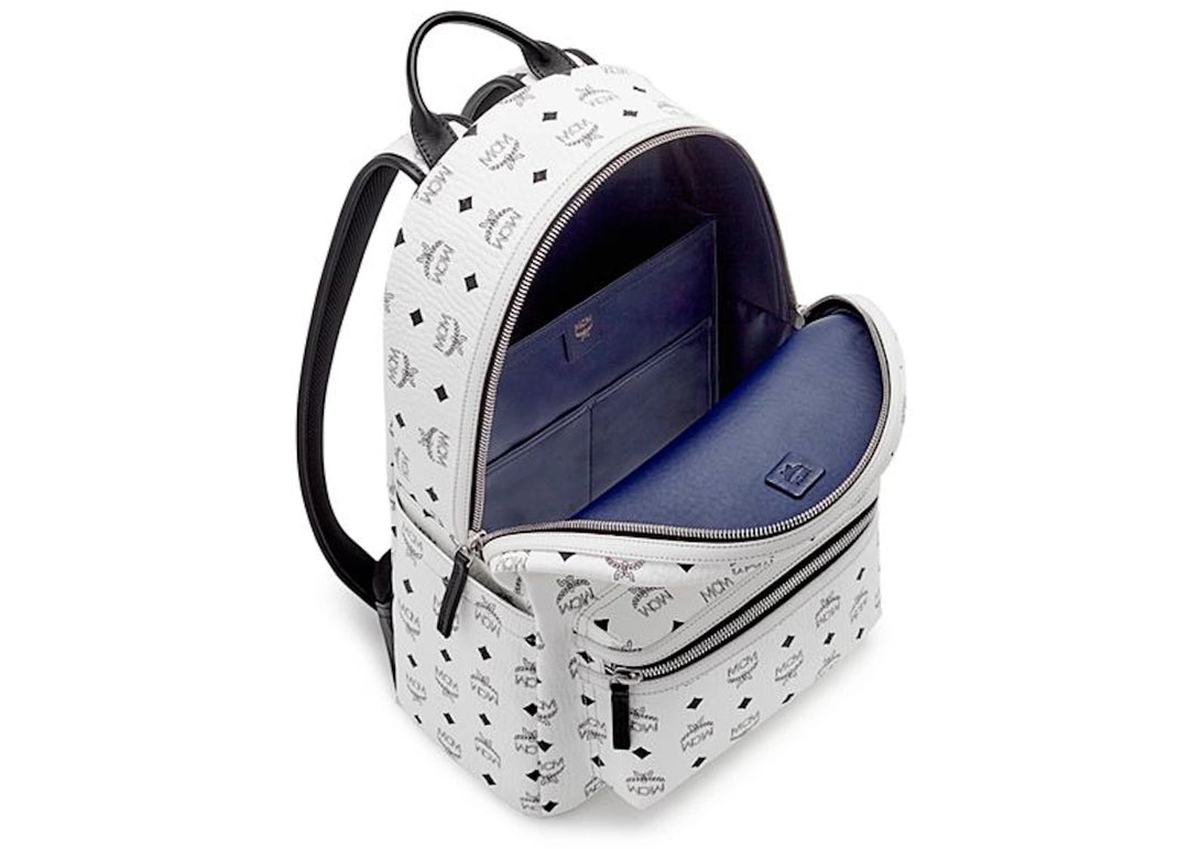 MCM Stark Backpack Visetos Medium White