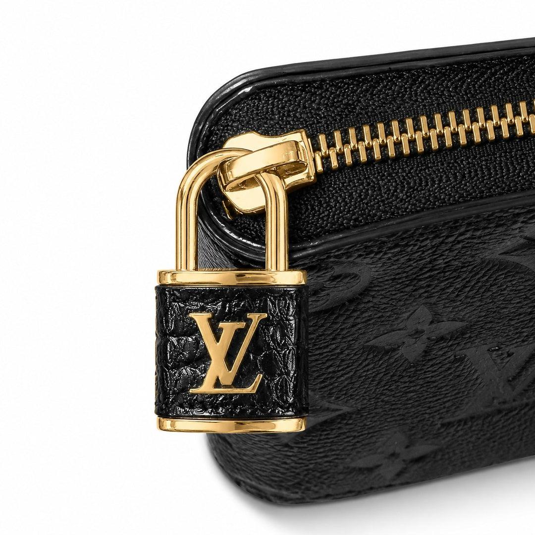 Louis Vuitton Exotic Zippy Long Wallet Lizard Noir Black