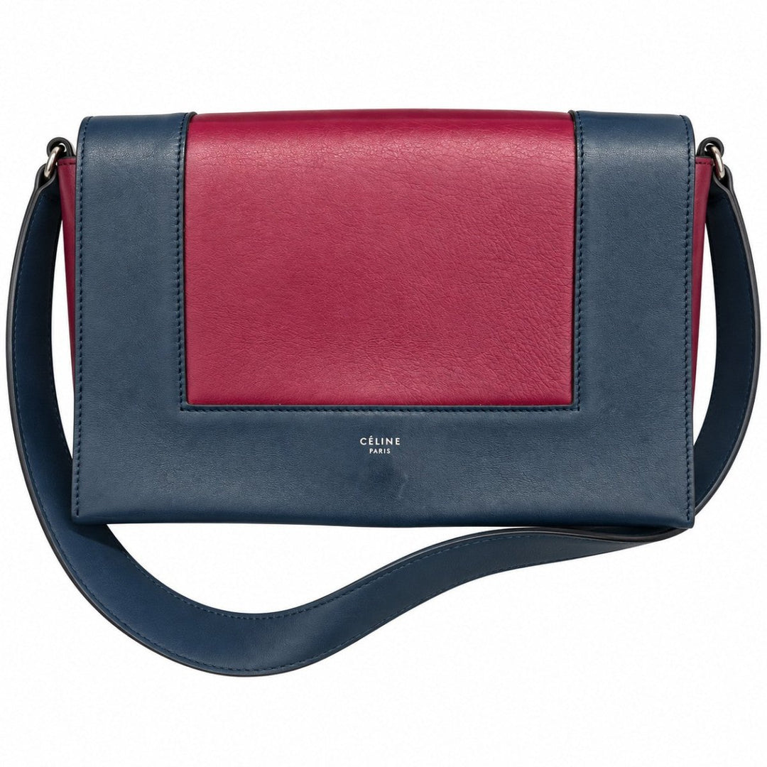 Celine Paris Frame Shoulder Bag Wine &amp; Navy - Handbags - Jawns on Fire Sneakers &amp; Shoes