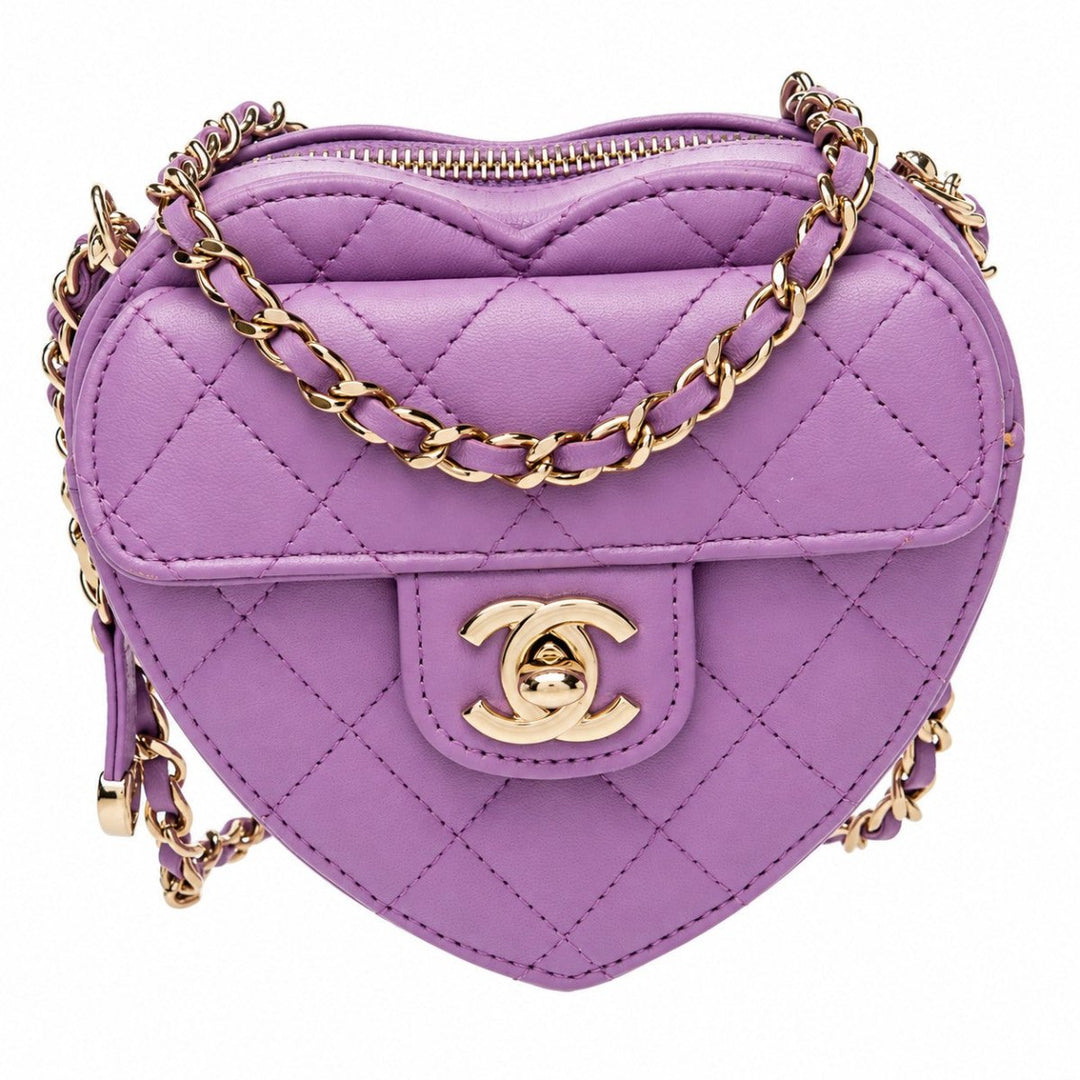 Chanel CC In Love Heart Bag Purple - Handbags - Jawns on Fire Sneakers &amp; Shoes