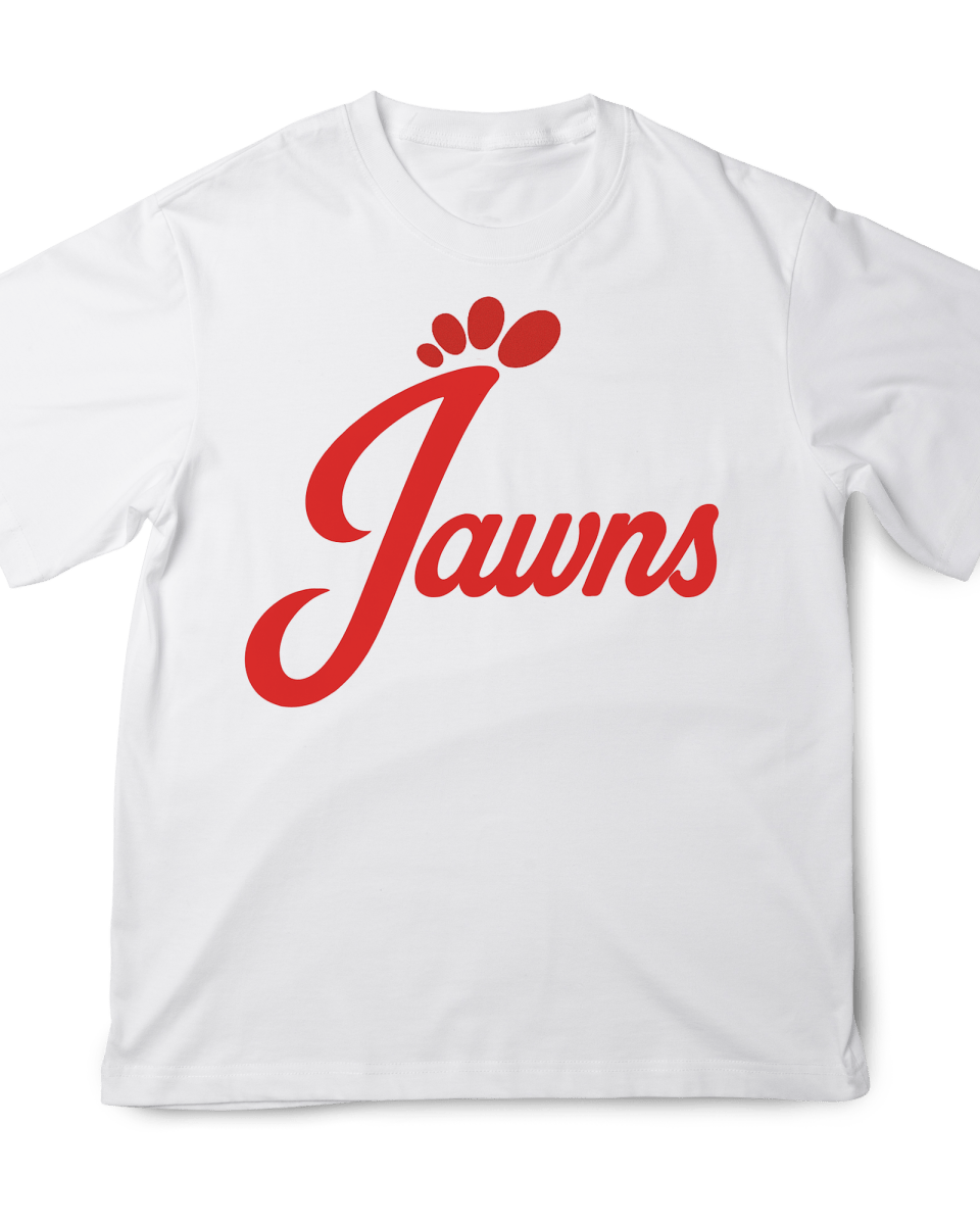 Chick Fil Jawns - Original Jawns - White T-Shirt - T-Shirt - Jawns on Fire Sneakers & Shoes