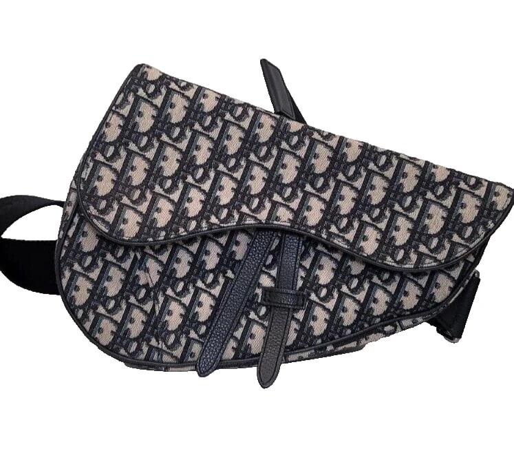 Christian Dior Saddle Crossbody Bag Beige &amp; Black Dior Oblique Jacquard - Handbags - Jawns on Fire Sneakers &amp; Shoes