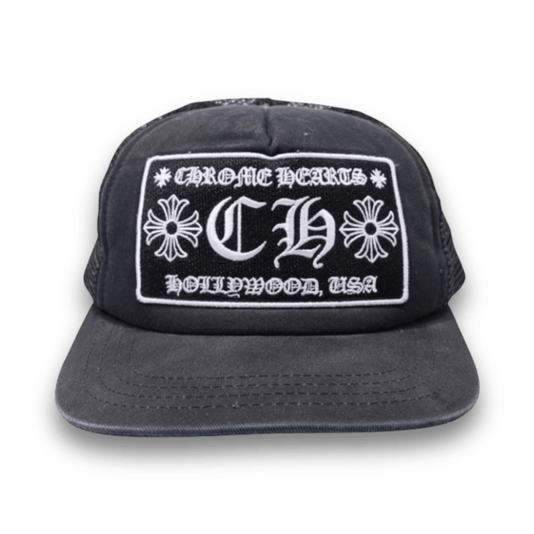【Chrome Hearts】国内即発Hollywood Trucker Hat Chrome Hearts CH Hollywood Trucker Hat Black (CHHE-CP006