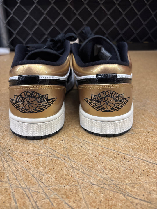 Jordan 1 Low Black And Gold Mens 9 Used Rep Box