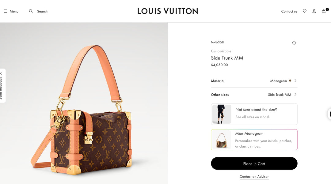 Louis Vuitton Side Trunk Monogram