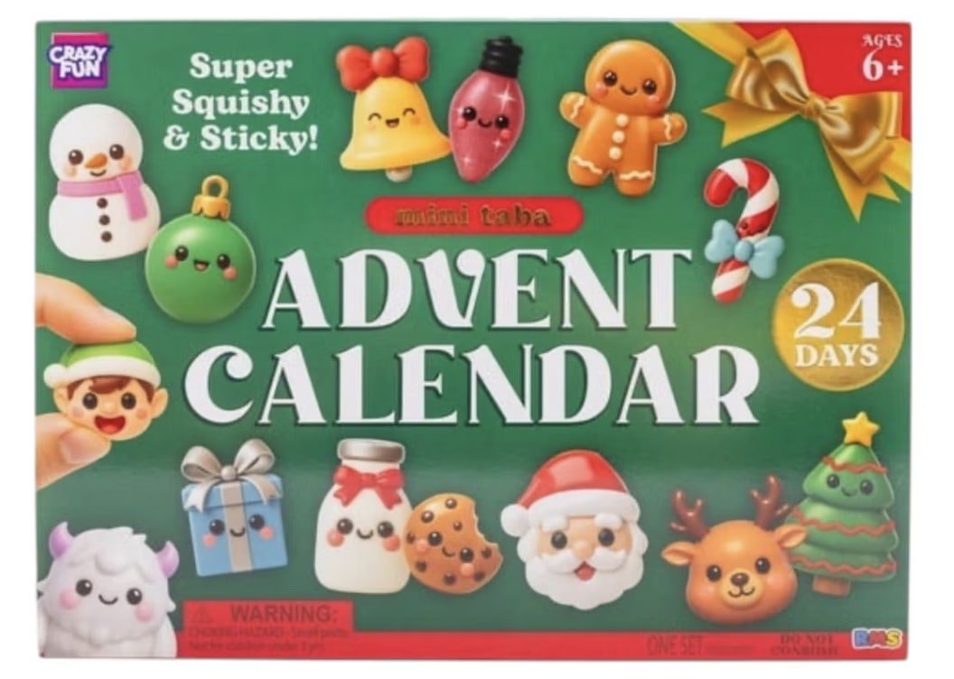 Crazy Fun Taba Soft, 24 Piece Squeezable Surprises Advent Calendar - Sensory Toys - Jawns on Fire Sneakers &amp; Shoes