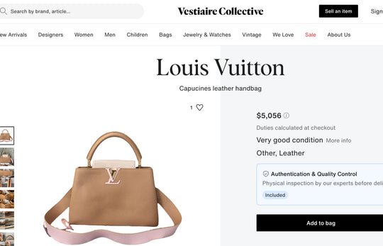 Louis Vuitton Capucine MM Leather Two-Tone Handbag