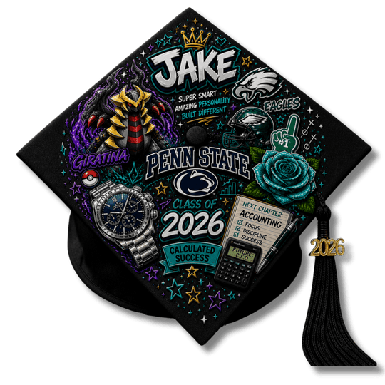 Custom Graduation Cap Design - Headwear - Jawns on Fire Sneakers & Shoes