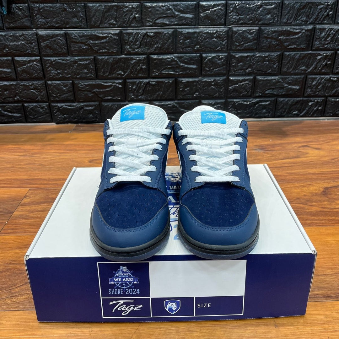 Custom PSU FTBL Navy Sneaker - Ready Now - Low Sneaker - Jawns on Fire Sneakers & Shoes