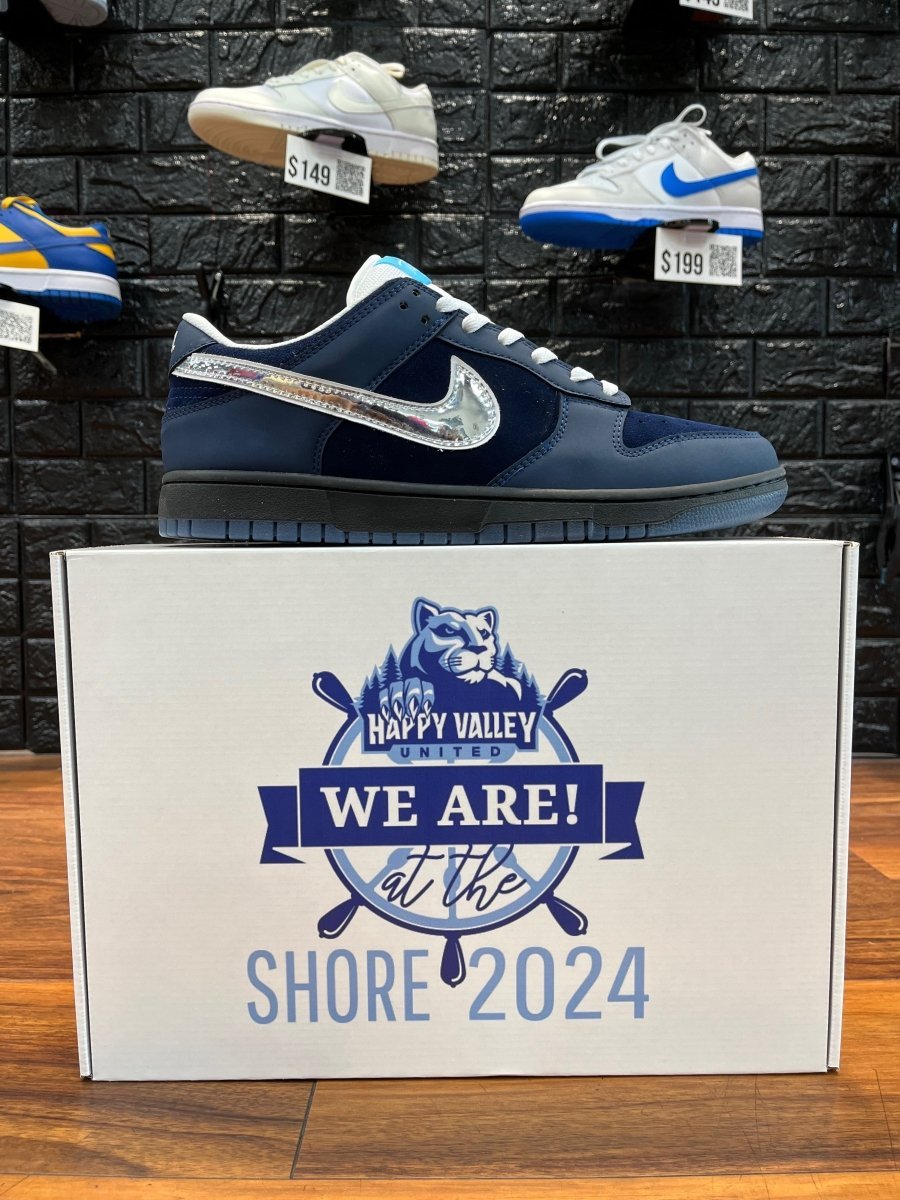 Custom PSU FTBL Navy Sneaker - Ready Now - Low Sneaker - Jawns on Fire Sneakers & Shoes