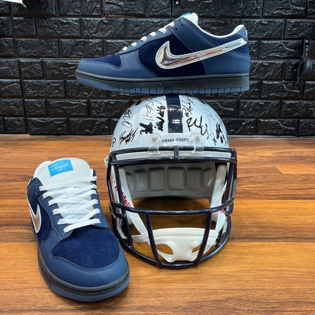 Custom PSU FTBL Navy Sneaker - Ready Now - Low Sneaker - Jawns on Fire Sneakers & Shoes