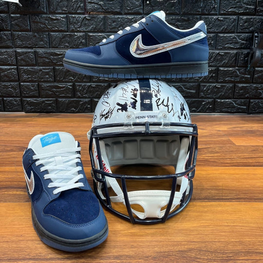 Custom PSU FTBL Navy Sneaker - Ready Now - Low Sneaker - Jawns on Fire Sneakers & Shoes