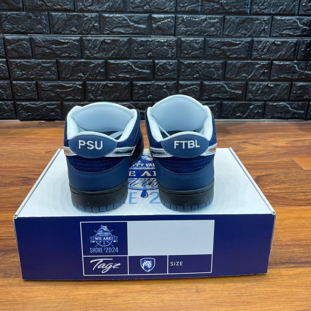 Custom PSU FTBL Navy Sneaker - Ready Now - Low Sneaker - Jawns on Fire Sneakers & Shoes