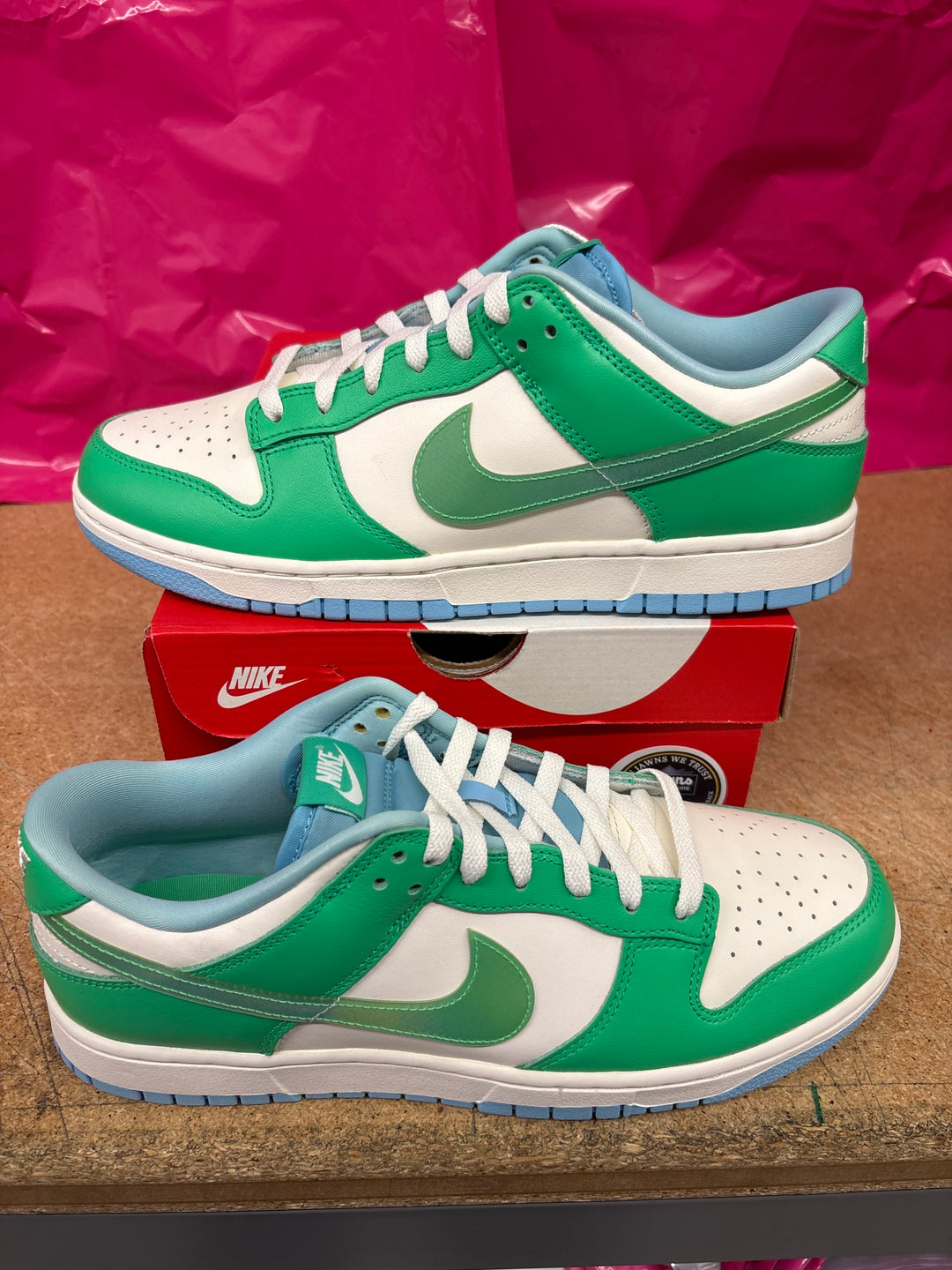 Nike Dunk Low Green Shock Mens 10.5 New
