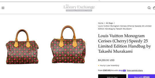 Louis Vuitton Speedy Handbag Limited Edition Monogram Cerises 25