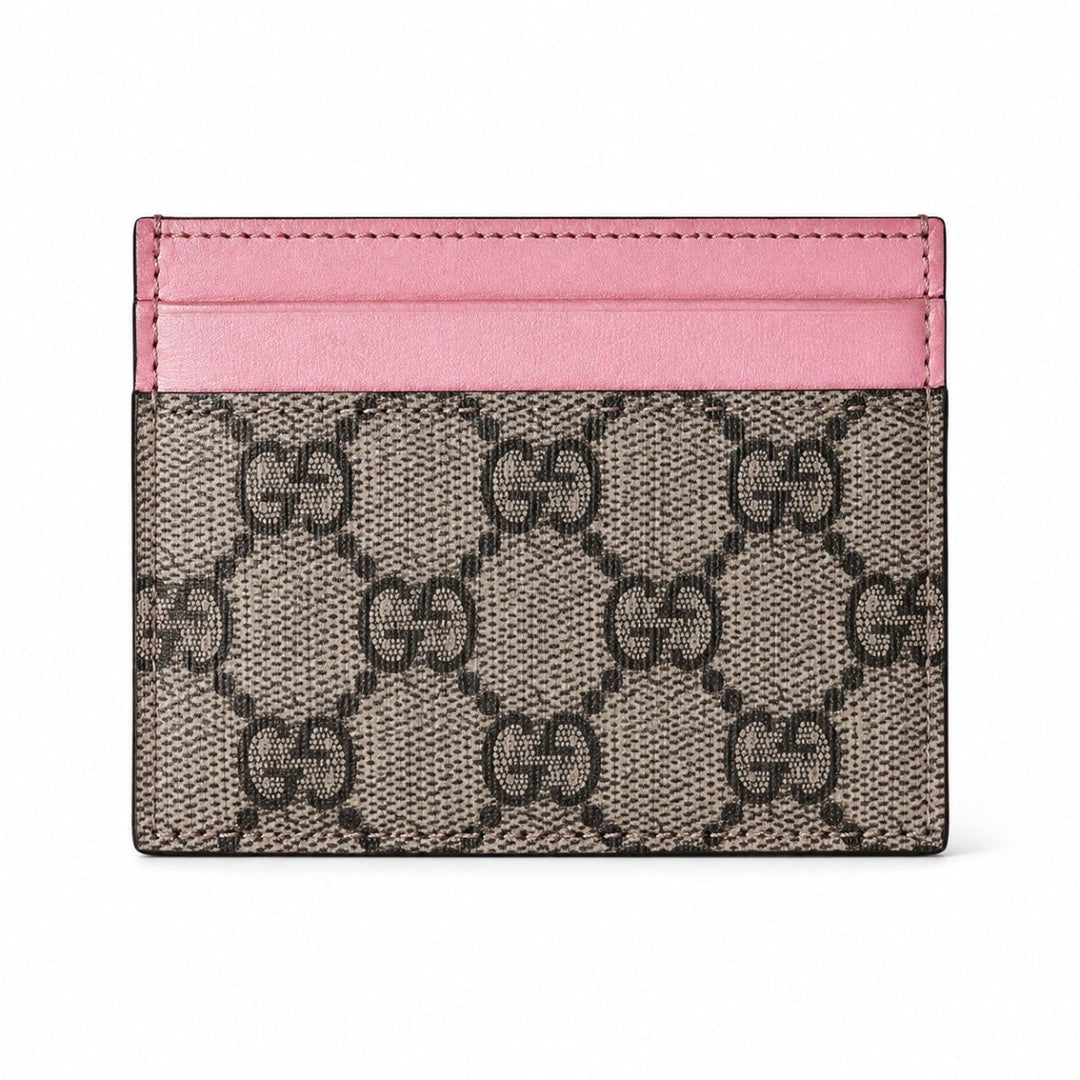 D Gucci Pink and Monogram Canvas Card Holder - Handbags - Jawns on Fire Sneakers &amp; Shoes
