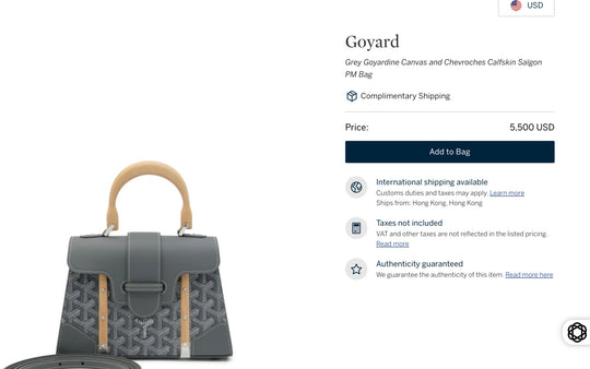 Goyard Grey Goyardine Coated Canvas Saigon Structure Top Handle Bag PM