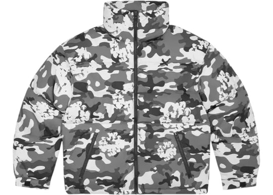 Denim Tears Cotton Wreath Puffer Jacket White Camo - Clothing - Mens - Jawns on Fire Sneakers &amp; Shoes