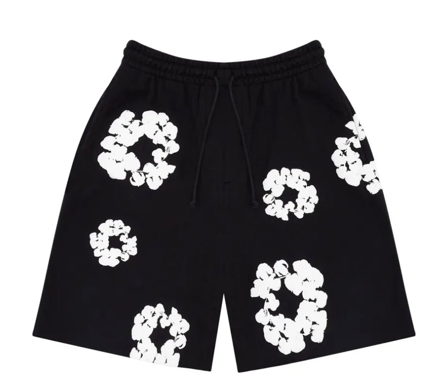 Denim Tears Cotton Wreath Sweatshorts Black - Clothing - Mens - Jawns on Fire Sneakers & Shoes