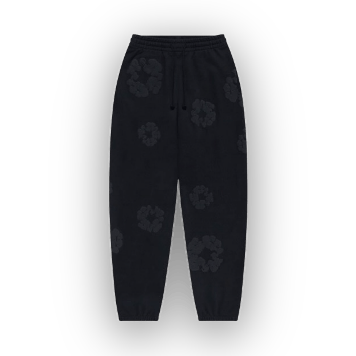 Denim Tears Mono Cotton Wreath Sweatpants Black - Clothing - Jawns on Fire Sneakers & Streetwear