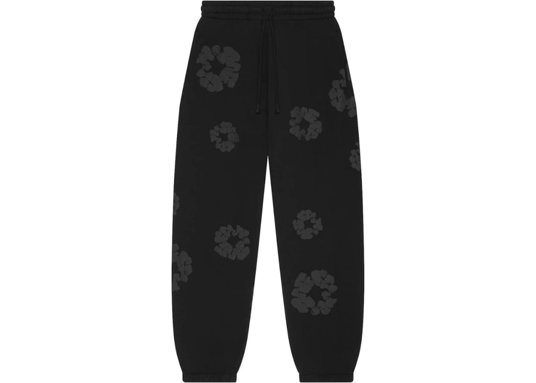 Denim Tears Mono Wreath Sweatpants Black - Clothing - Mens - Jawns on Fire Sneakers & Shoes