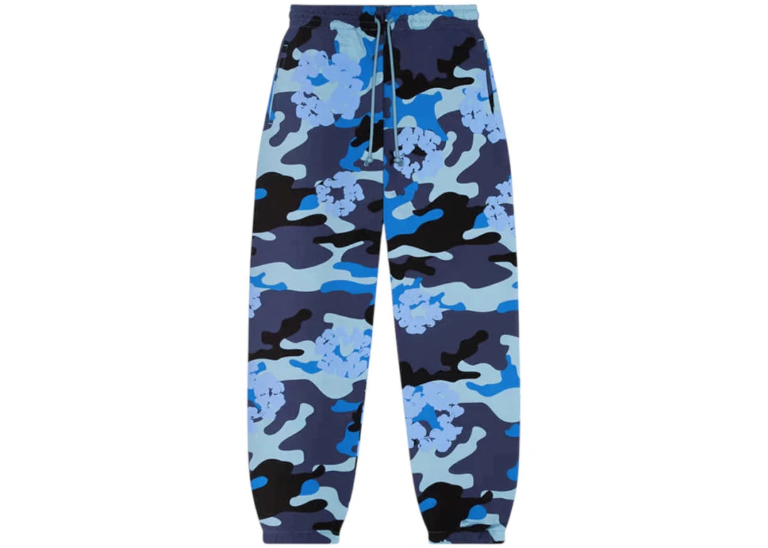 Denim Tears The Cotton Wreath Sweatpant Blue Camo - Clothing - Mens - Jawns on Fire Sneakers &amp; Shoes