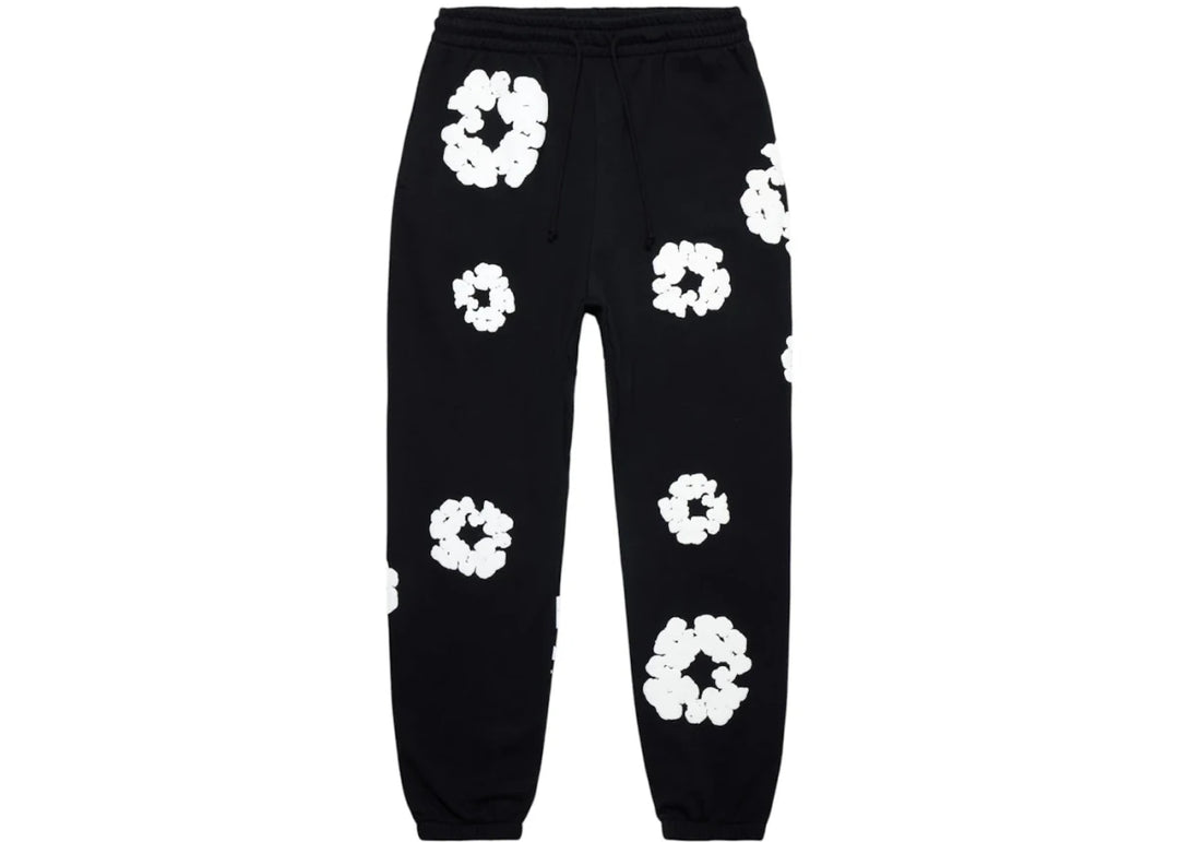 Denim Tears The Cotton Wreath Sweatpants Black - Clothing - Mens - Jawns on Fire Sneakers &amp; Shoes