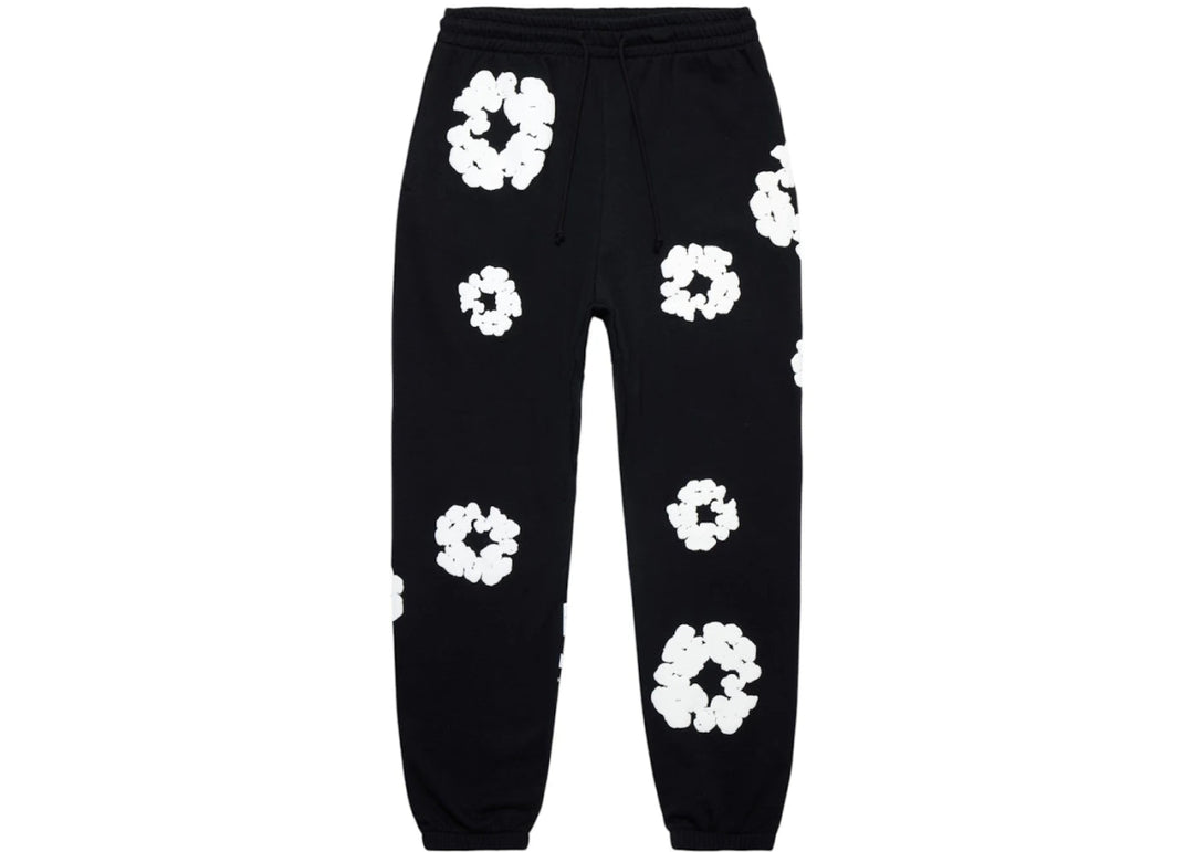 Denim Tears The Cotton Wreath Sweatpants Black - Clothing - Mens - Jawns on Fire Sneakers & Shoes