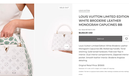 Louis Vuitton Coral Broderie Leather Monogram Capucines BB - Limited Edition