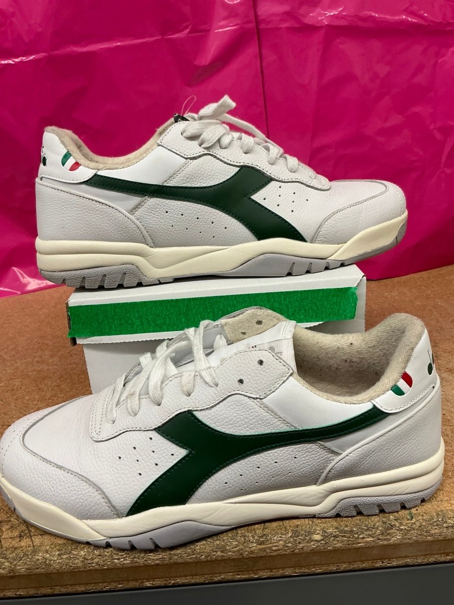 Diadora White Green Mens 12 Used No Box - Sneakers - Jawns on Fire Sneakers &amp; Shoes