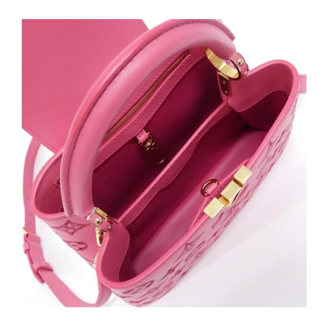 Louis Vuitton Capucines BB Pink Broderie Leather Monogram - Limited Edition