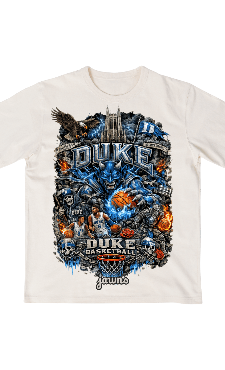 Duke Blue Devils Godspeed Streetwear Basketball Gear - T-Shirt - Jawns on Fire Sneakers & Shoes