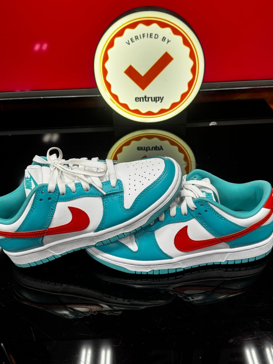 Dunk Low Miami Dolphins Orange & Teal - Sneakers - Jawns on Fire Sneakers & Shoes
