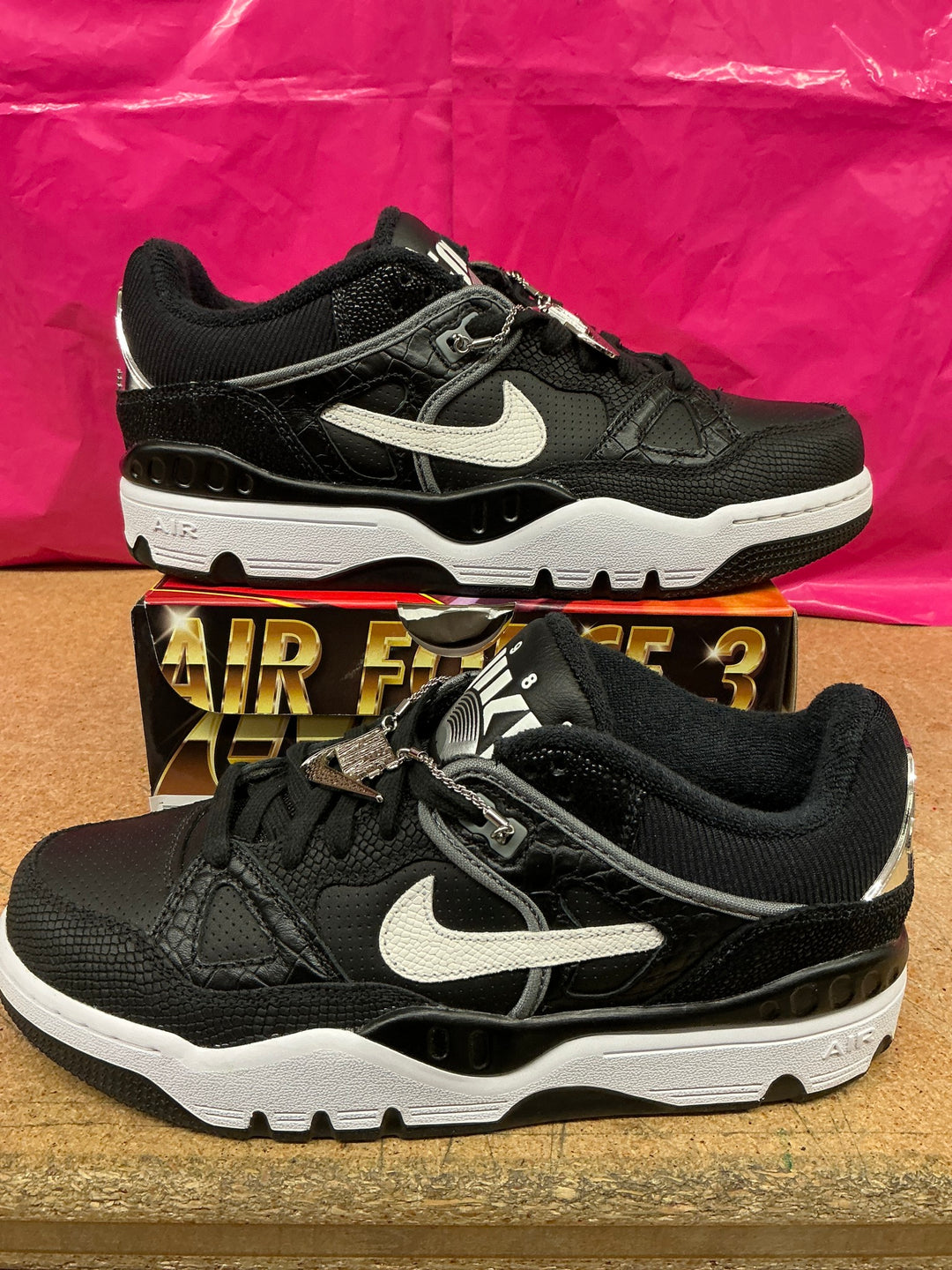 Nike Air Force 3 Low x NIGO Black And White Mens 8.5 Used