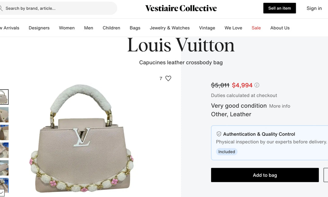 Louis Vuitton Capucines BB Vanilla Taurillon Leather Bag with Fur Handle