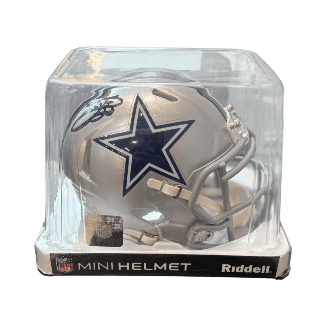 Emmitt Smith Signed Mini Cowboys Helmet - Collectibles - Jawns on Fire Sneakers & Shoes