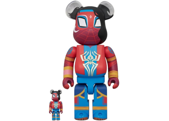 Bearbrick Marvel Spider-Man Across the Spiderverse India 100% &amp; 400% Set