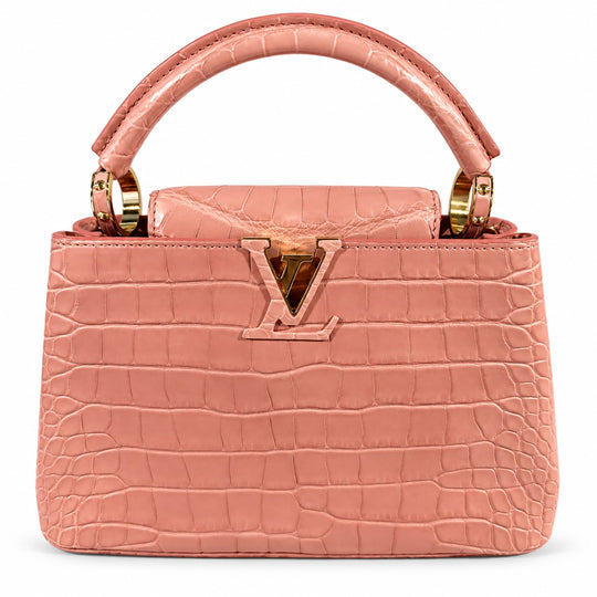 Louis Vuitton Capucines BB Pink Crocodile