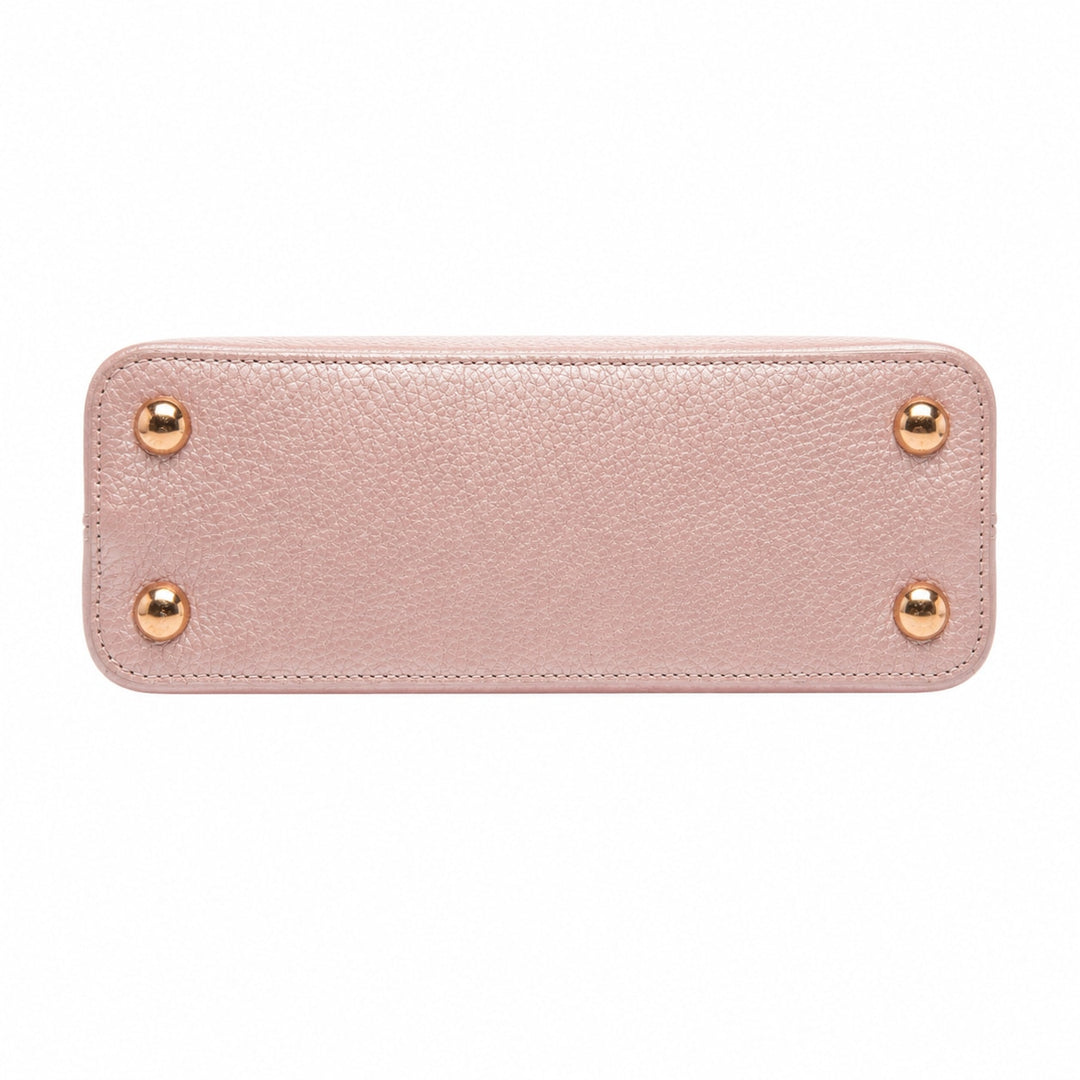 Louis Vuitton Capucines BB Metallic Magnolia Taurillon Leather Top Handle Bag
