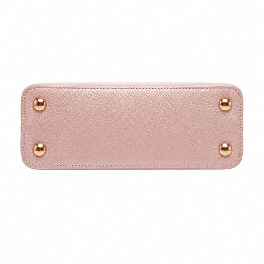Louis Vuitton Capucines BB Metallic Magnolia Taurillon Leather Top Handle Bag