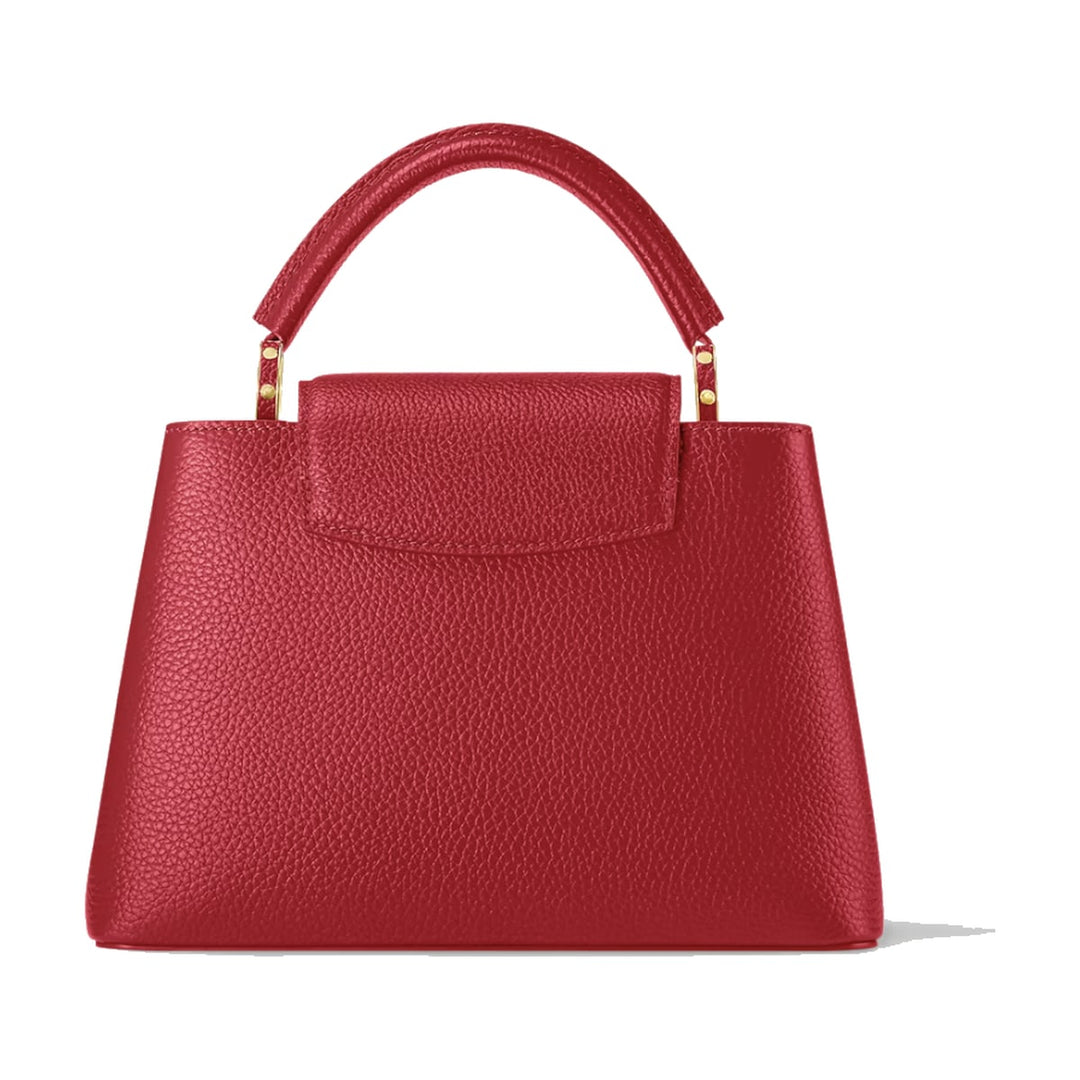 Louis Vuitton Capucine MM Taurillon Leather Top Handle Scarlet Bag M52689